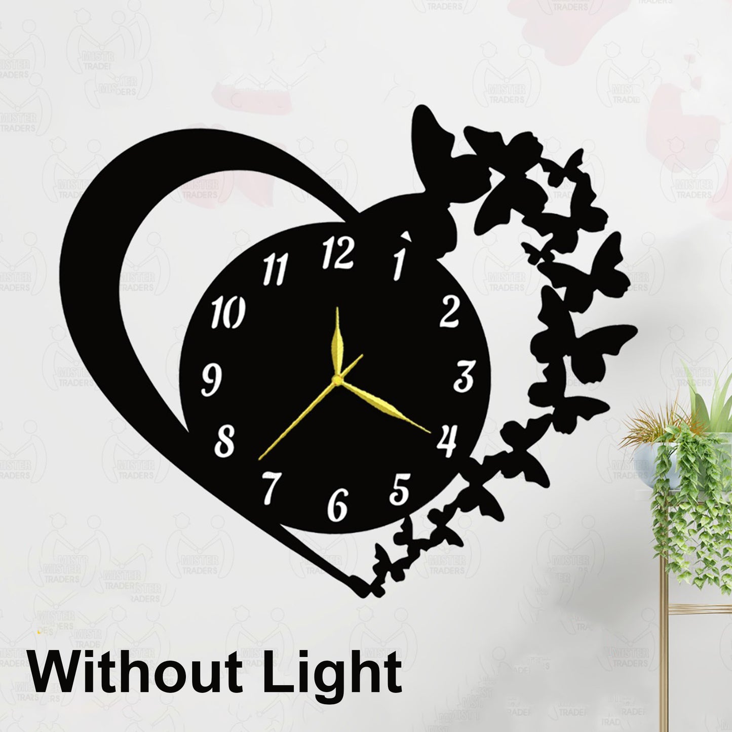 Heart Wooden Clock